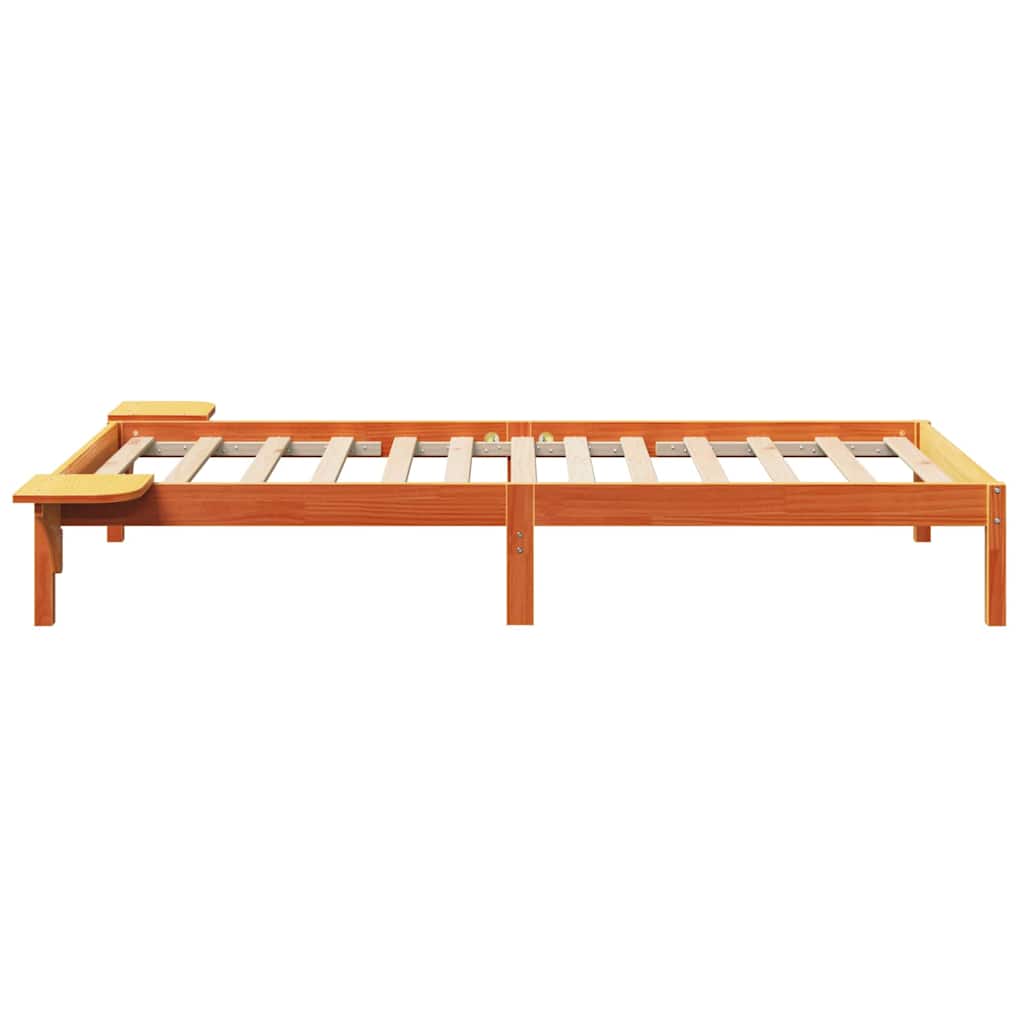 vidaXL Ramka łóżka Woskowy Brąz 75 x 190 cm Lite drewno sosnowe