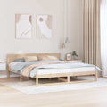 vidaXL Ramka łóżka Naturalny 180 x 200 cm Lite drewno sosnowe