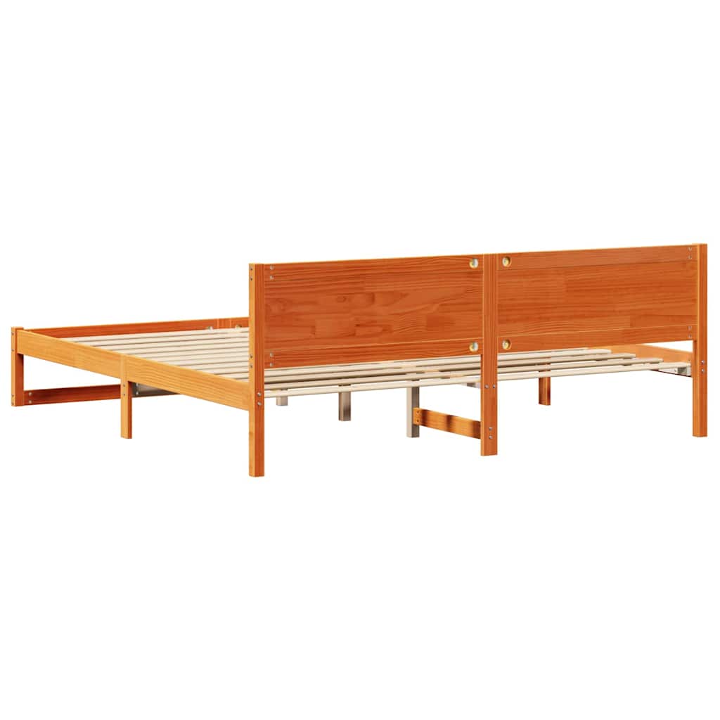 vidaXL Ramka łóżka Woskowy Brąz 180 x 200 cm Lite drewno sosnowe