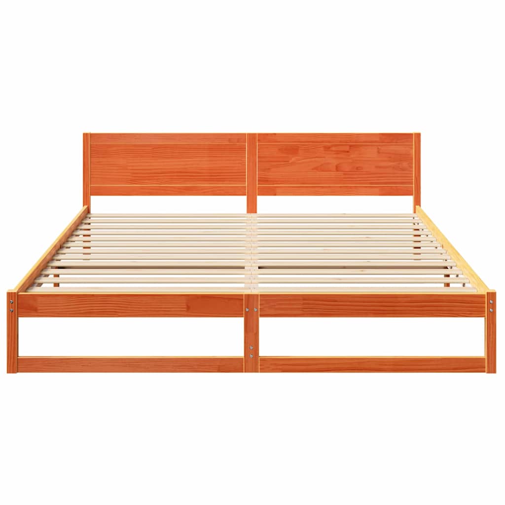 vidaXL Ramka łóżka Woskowy Brąz 180 x 200 cm Lite drewno sosnowe