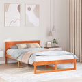 vidaXL Ramka łóżka Woskowy Brąz 140 x 190 cm Lite drewno sosnowe