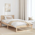 vidaXL Ramka łóżka Naturalny 90 x 190 cm Lite drewno sosnowe