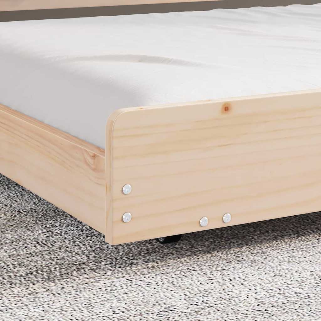 vidaXL Ramka łóżka Brązowy 80 x 200 cm Lite drewno sosnowe