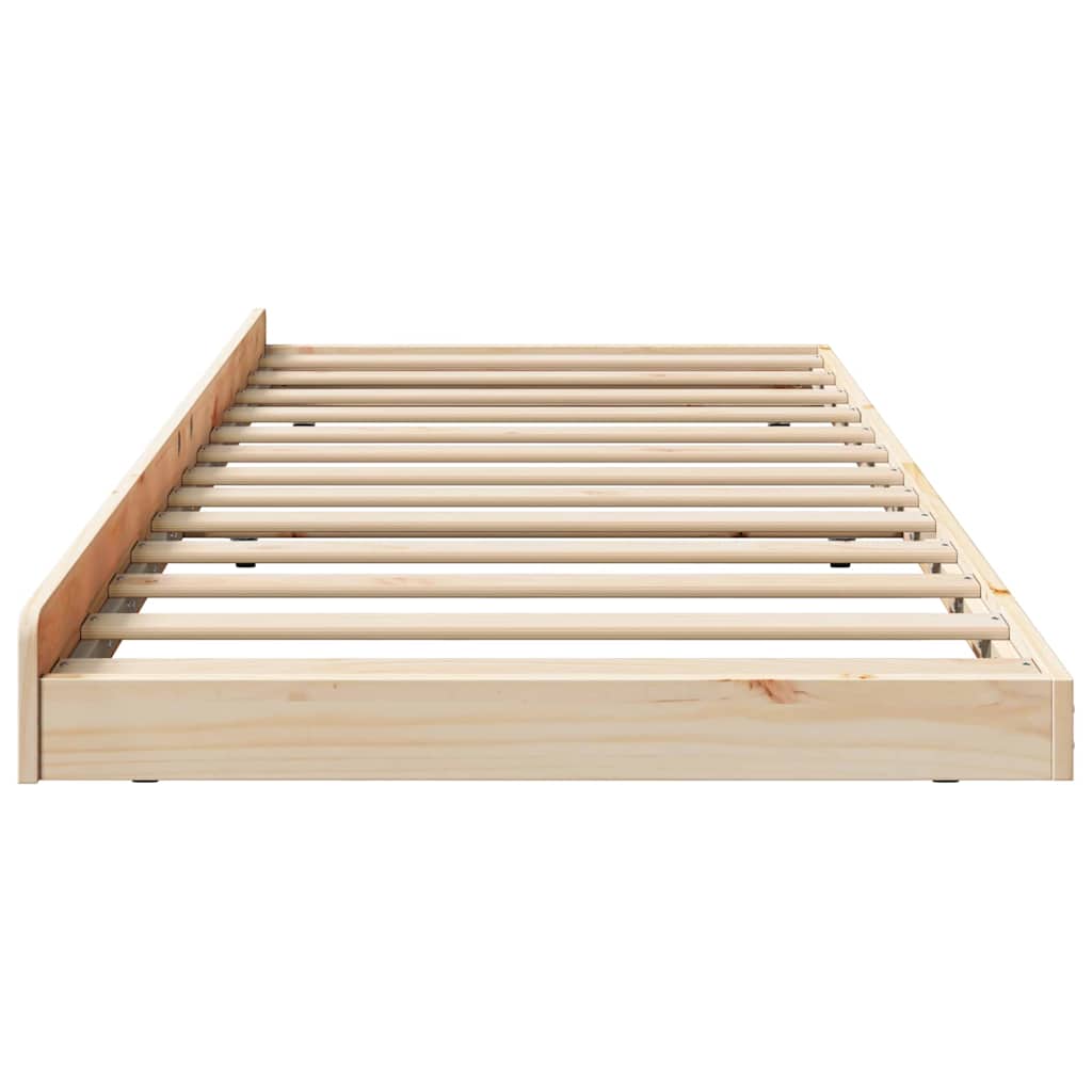 vidaXL Ramka łóżka Brązowy 80 x 200 cm Lite drewno sosnowe