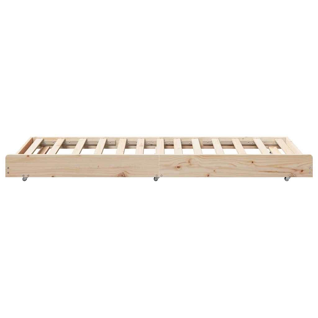 vidaXL Ramka łóżka Brązowy 80 x 200 cm Lite drewno sosnowe
