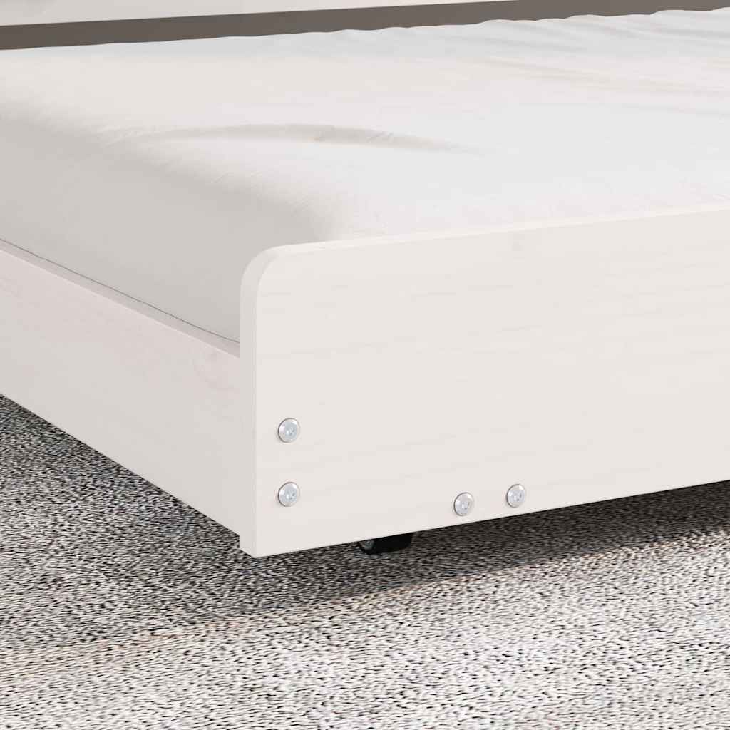 vidaXL Ramka łóżka Biały 75 x 190 cm Lite drewno sosnowe