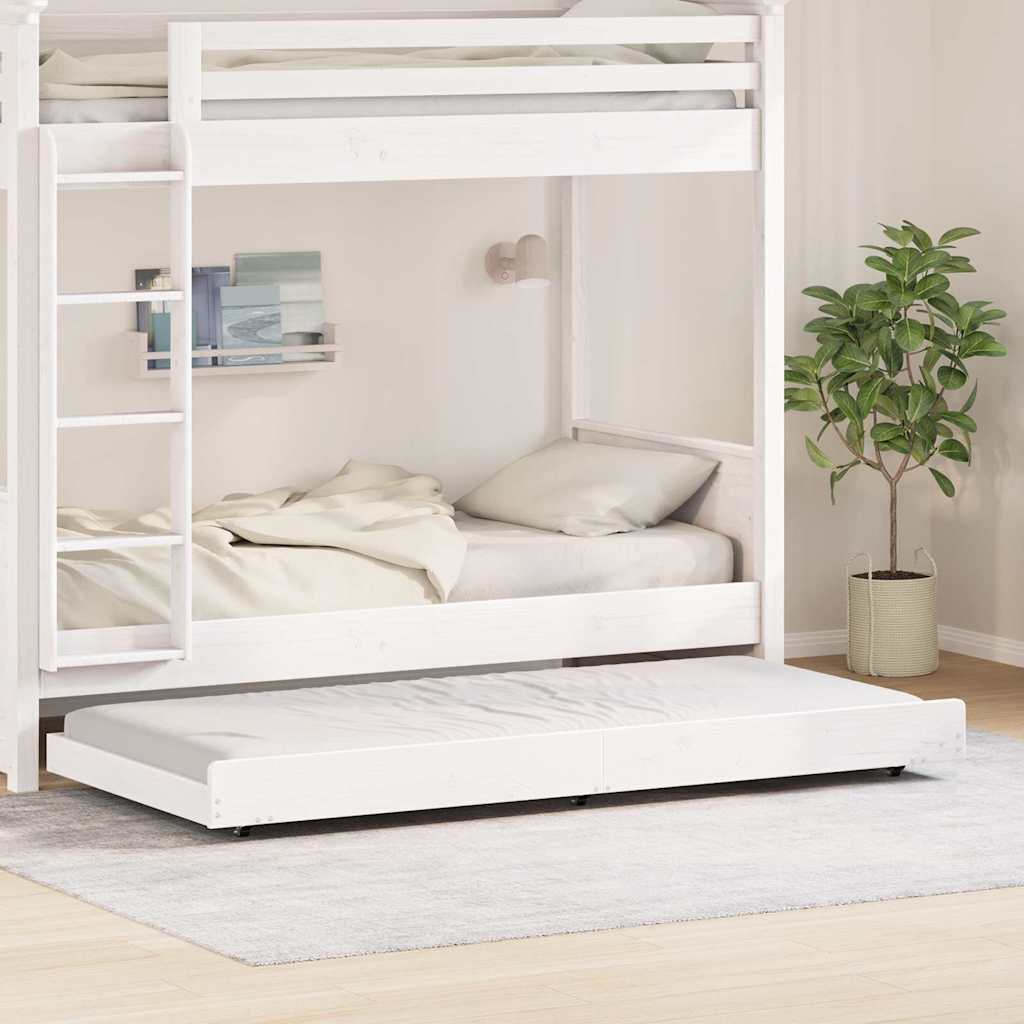 vidaXL Ramka łóżka Biały 75 x 190 cm Lite drewno sosnowe