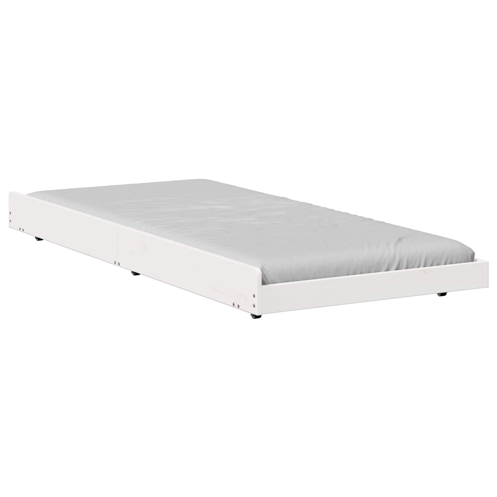 vidaXL Ramka łóżka Biały 75 x 190 cm Lite drewno sosnowe