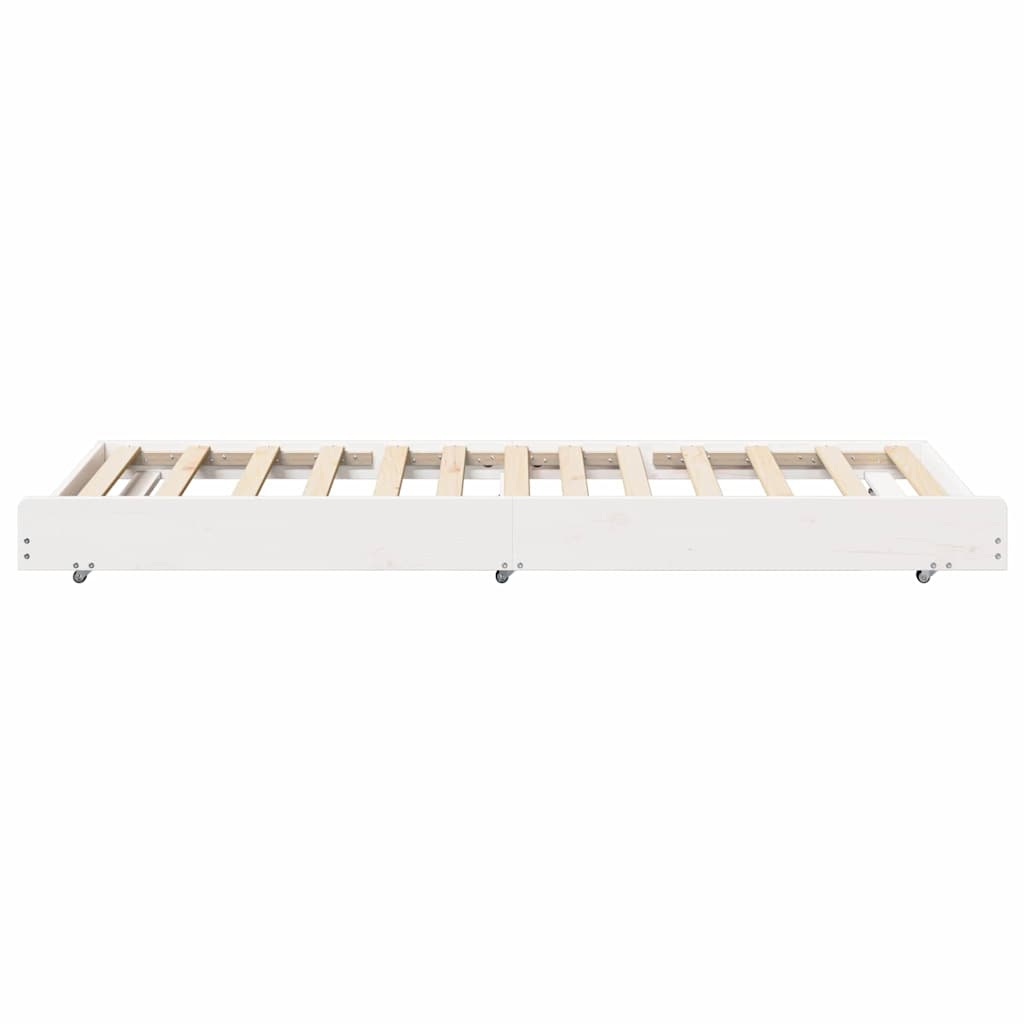 vidaXL Ramka łóżka Biały 75 x 190 cm Lite drewno sosnowe