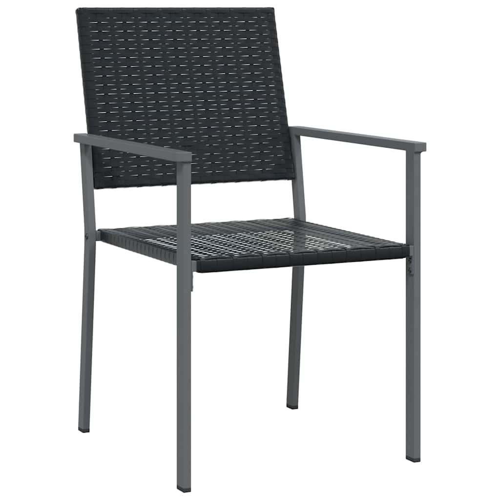 vidaXL Zestaw do jadalni w ogrodzie 5 szt. Czarny Rattan PE