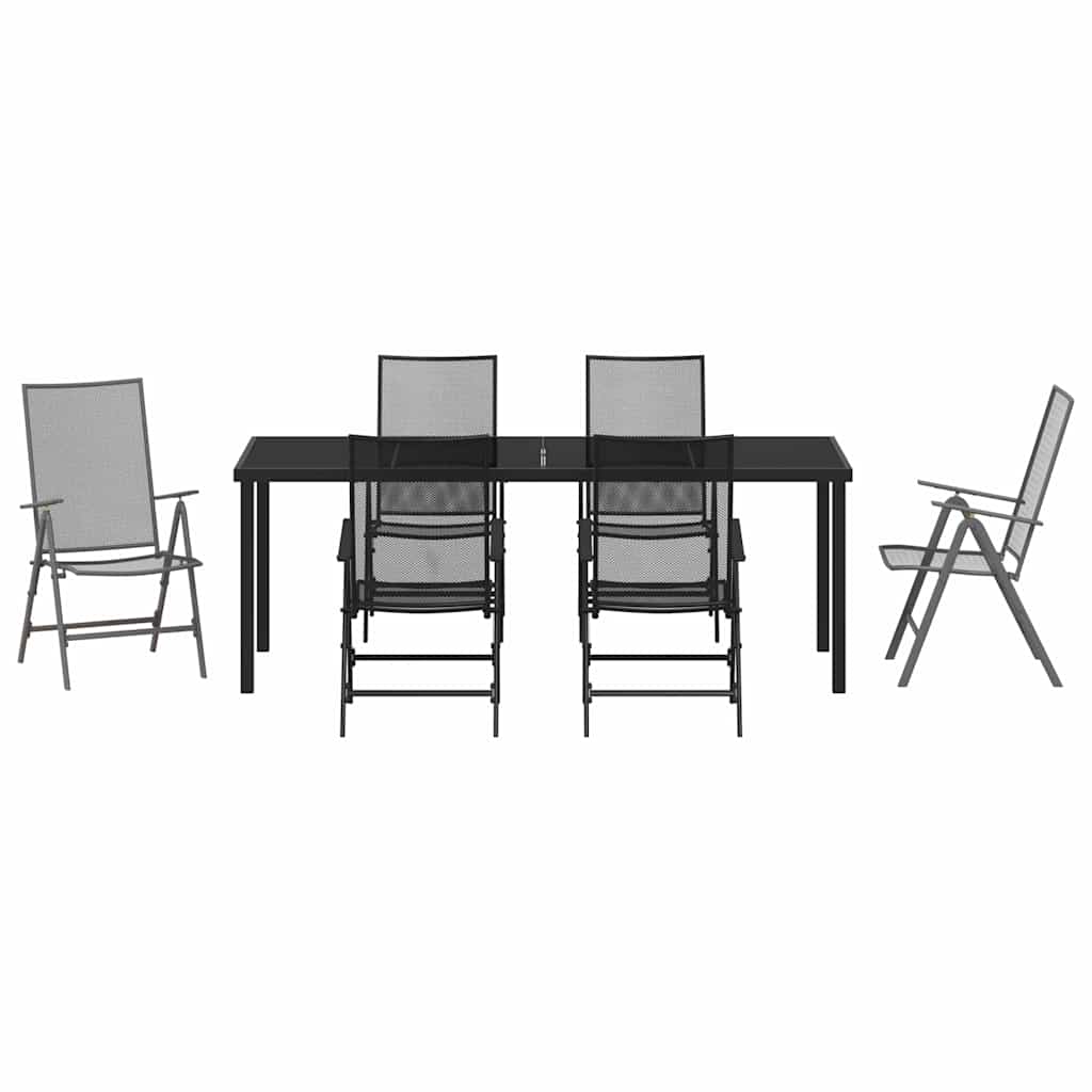 vidaXL Zestaw do jadalni w ogrodzie 7 pcs Antracyt