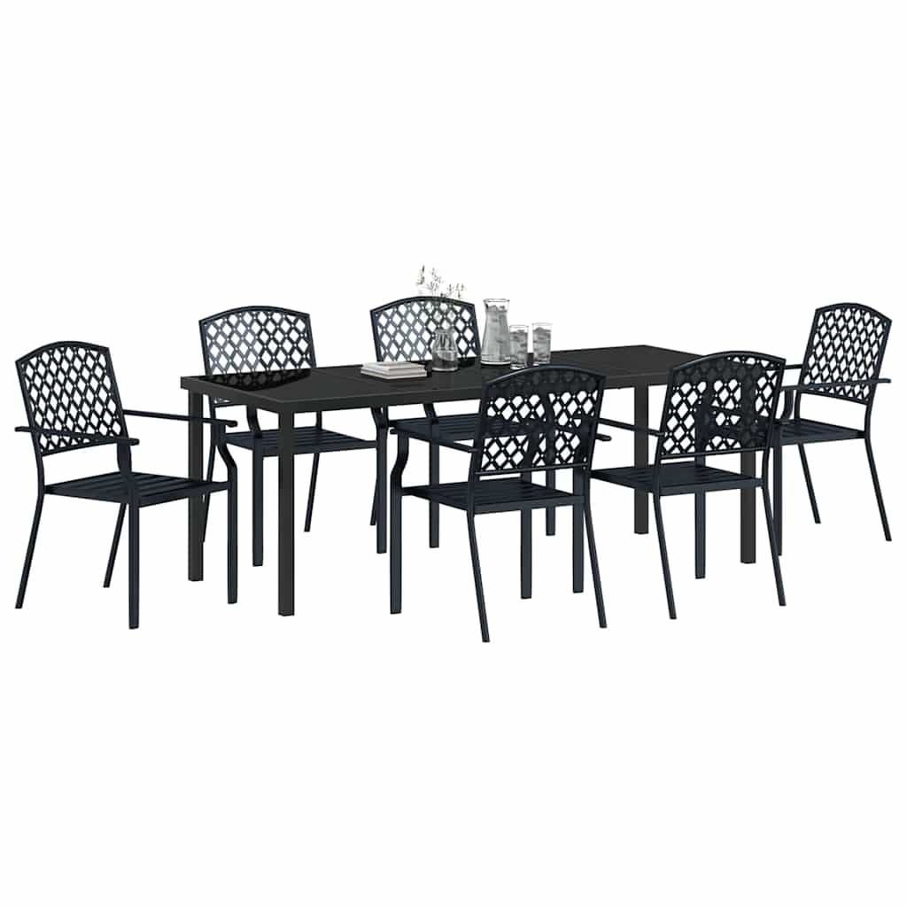 vidaXL Zestaw do jadalni w ogrodzie 7 pcs Antracyt