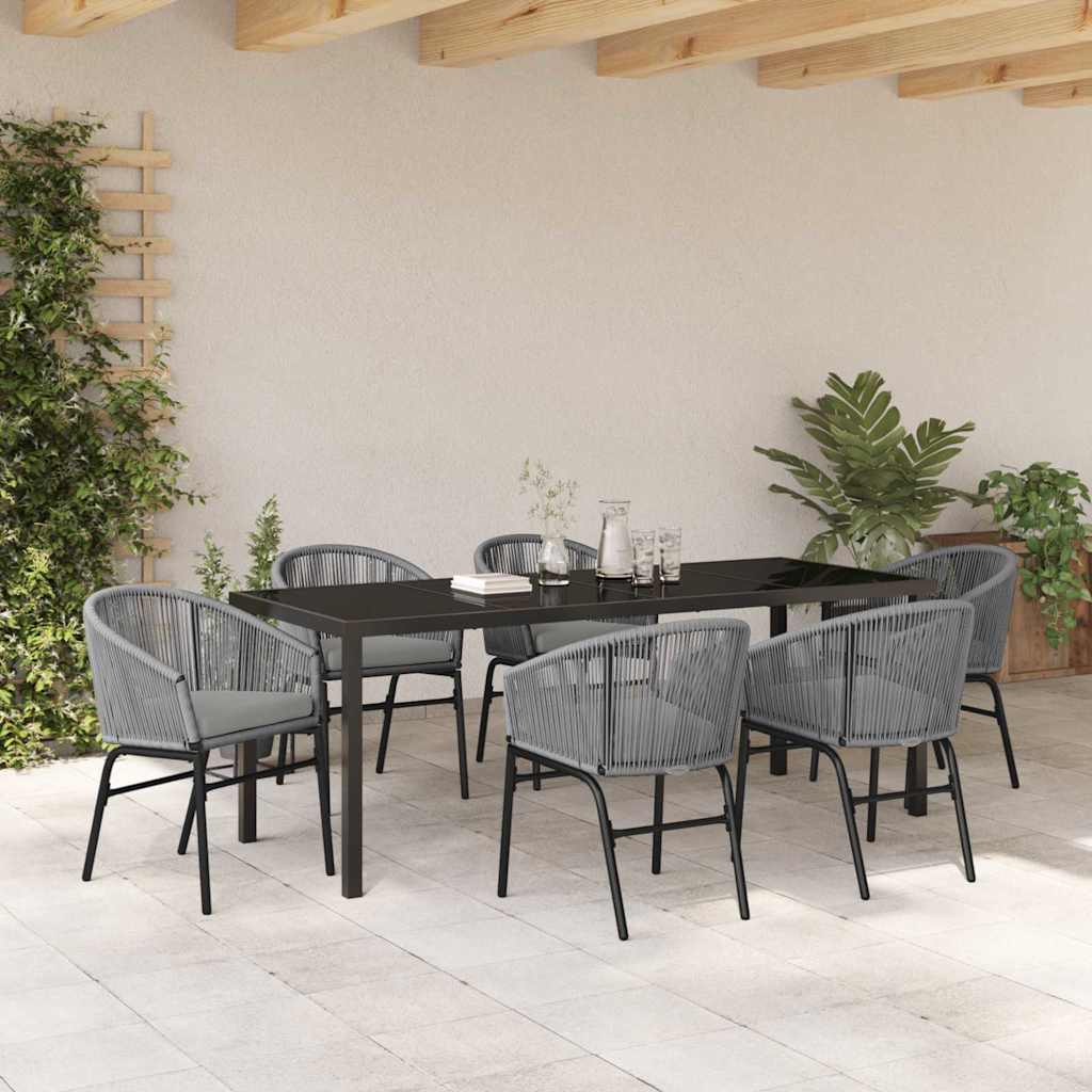 vidaXL Zestaw do jadalni w ogrodzie 7 pcs Antracyt