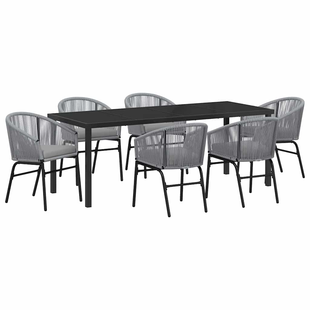 vidaXL Zestaw do jadalni w ogrodzie 7 pcs Antracyt
