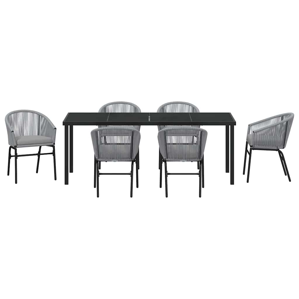 vidaXL Zestaw do jadalni w ogrodzie 7 pcs Antracyt