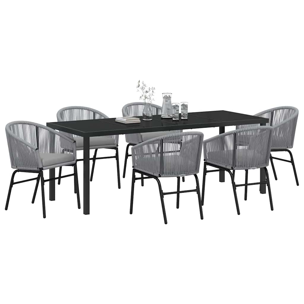 vidaXL Zestaw do jadalni w ogrodzie 7 pcs Antracyt
