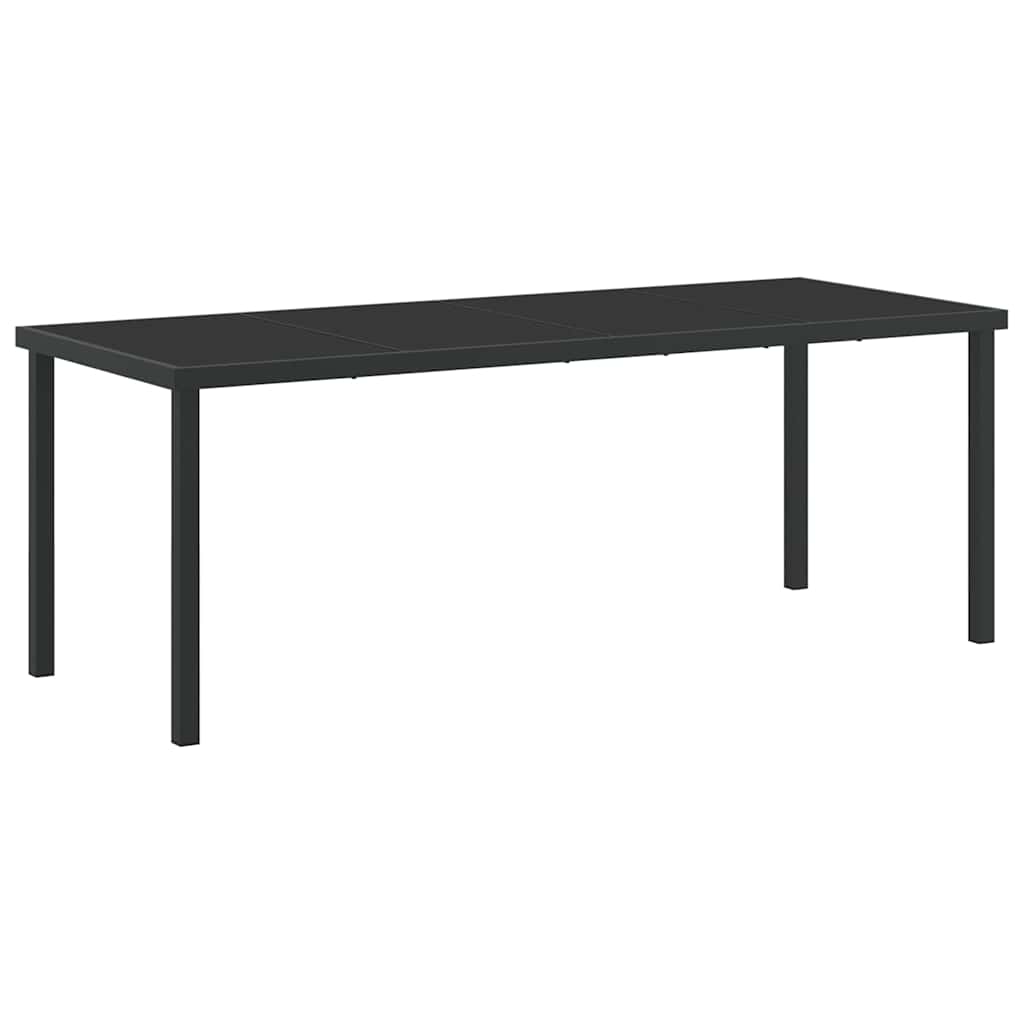 vidaXL Zestaw do jadalni w ogrodzie 9 szt. Czarny polirattan
