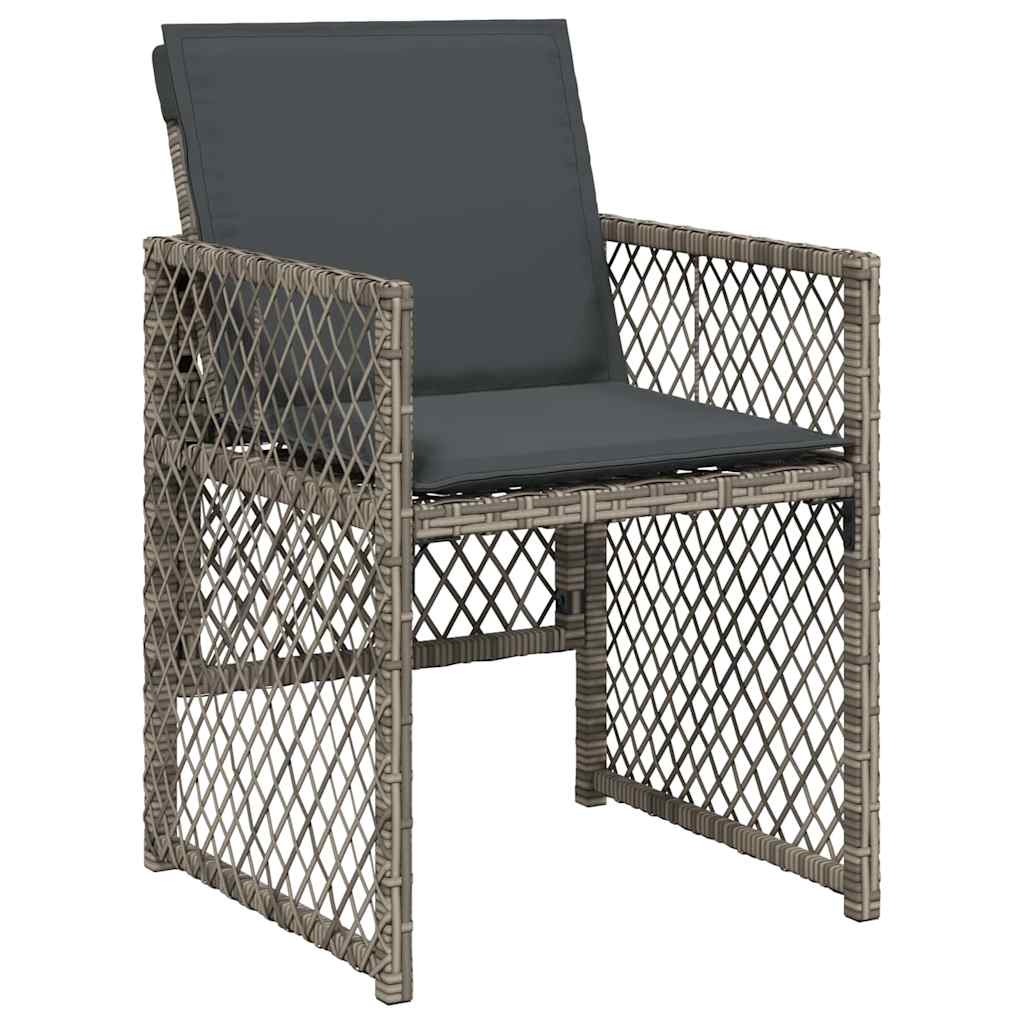 vidaXL Zestaw do jadalni w ogrodzie 5 pcs Szary polirattan