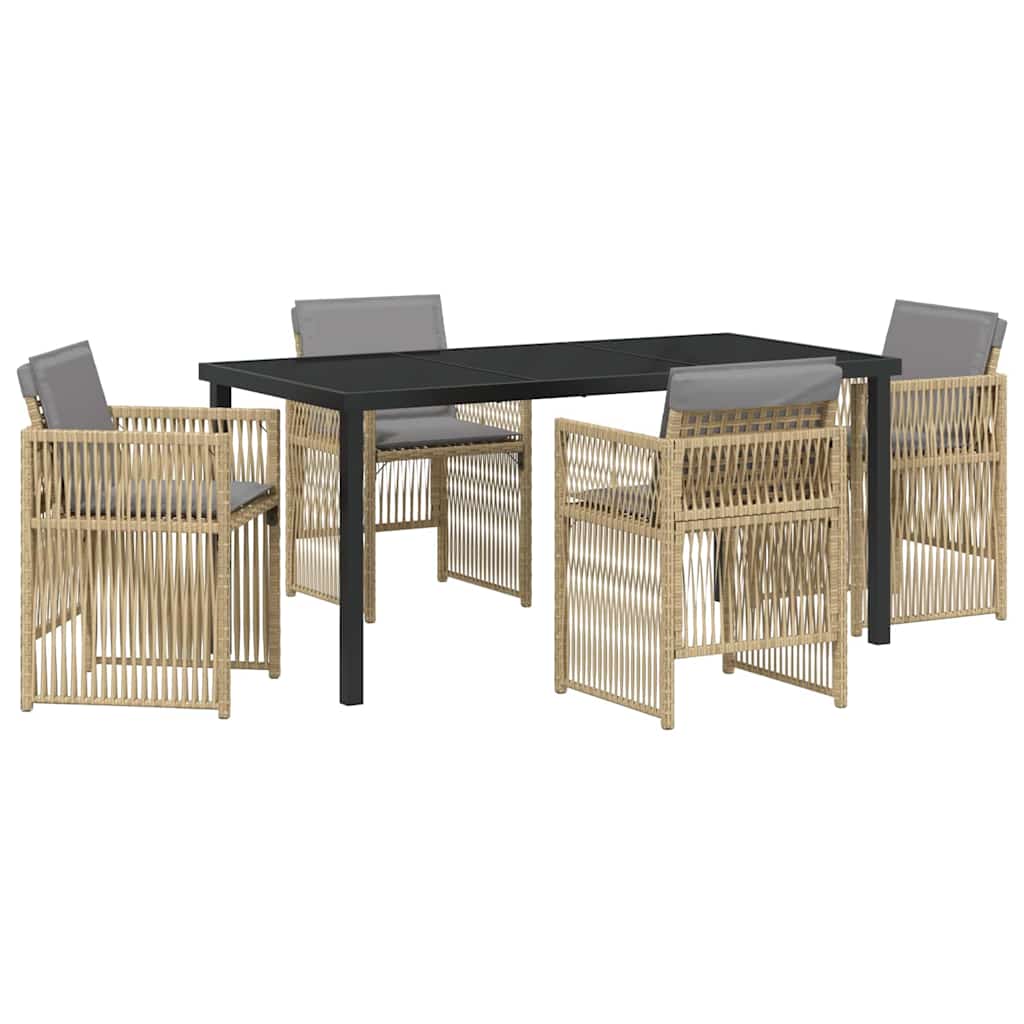 vidaXL Zestaw do jadalni w ogrodzie 5 pcs Beżowy