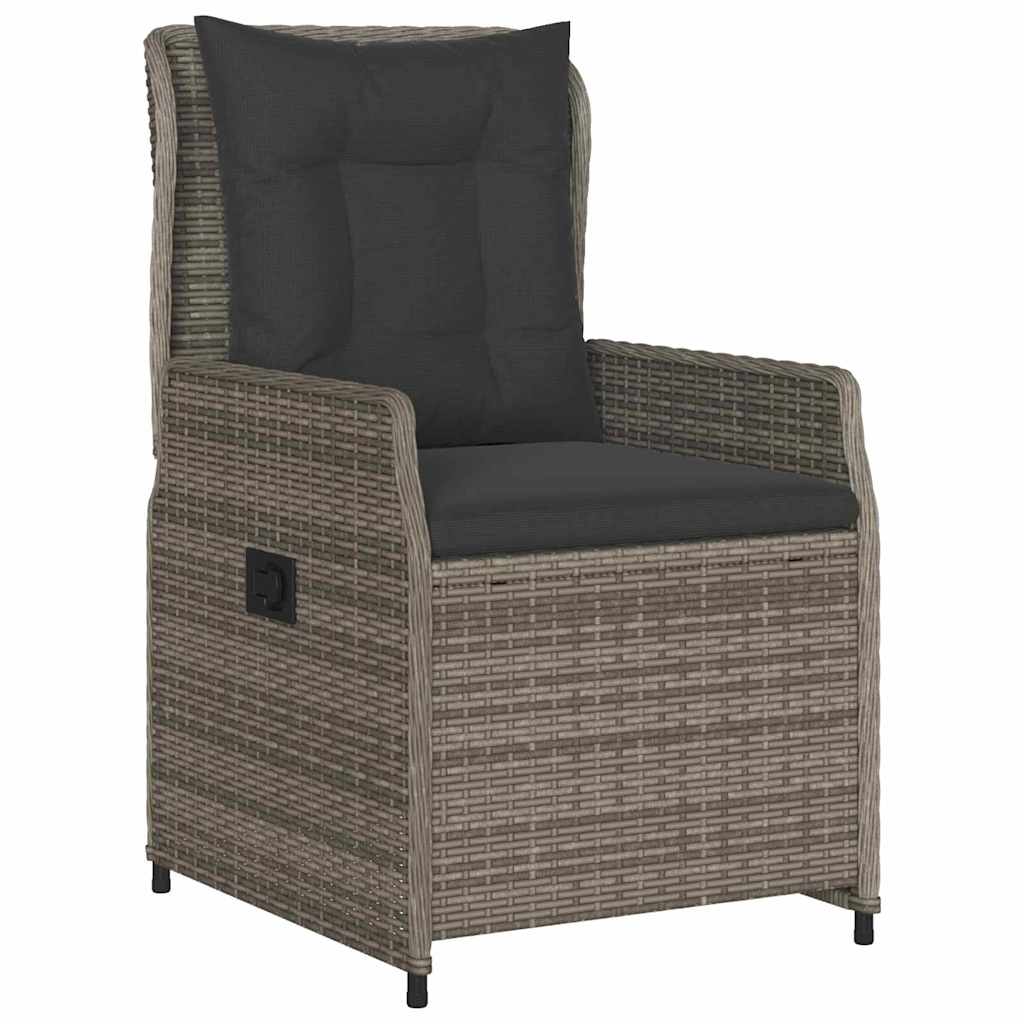 vidaXL Zestaw do jadalni w ogrodzie 5 pcs Szary polirattan