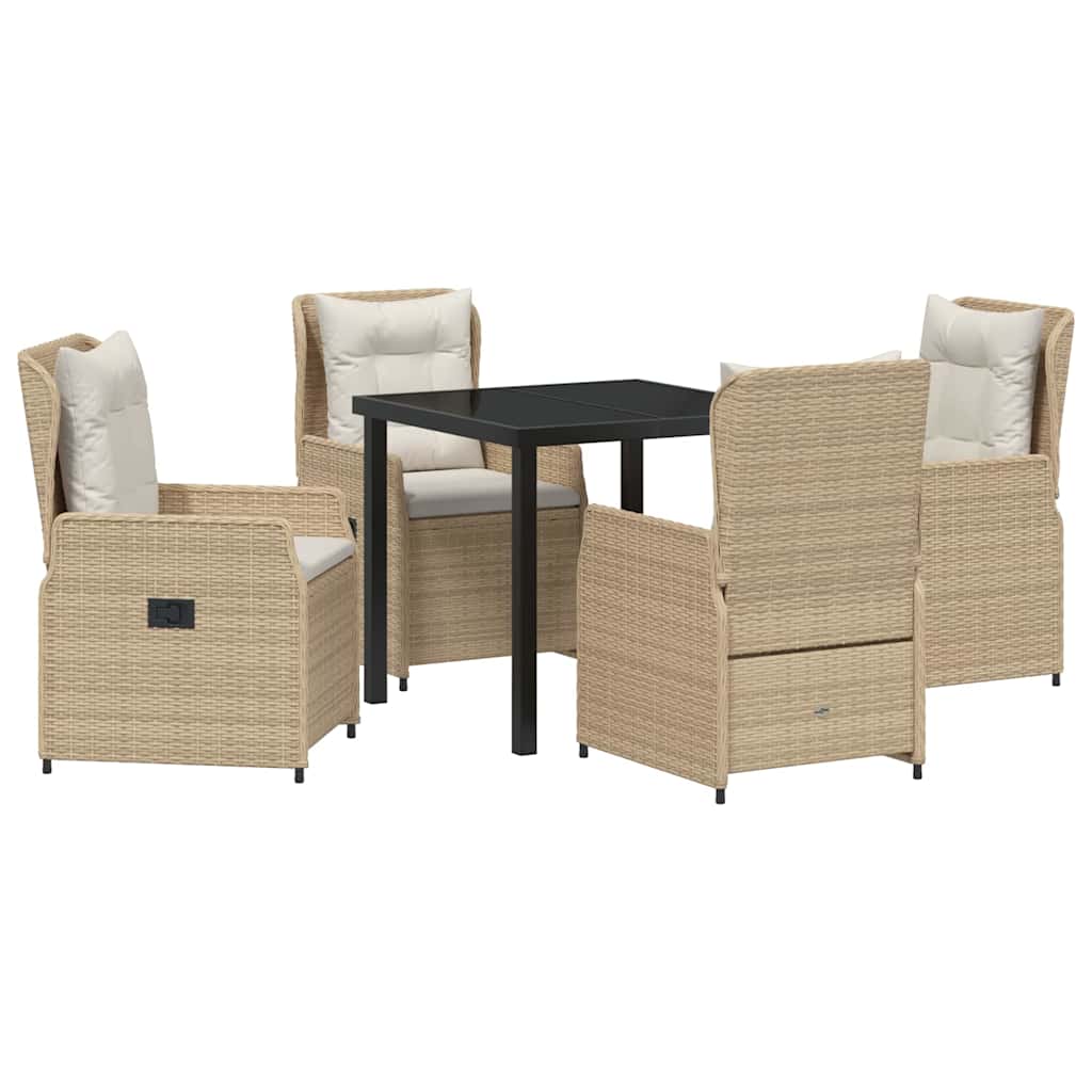 vidaXL Zestaw do jadalni w ogrodzie 5 pcs Beżowy i jasnoszary