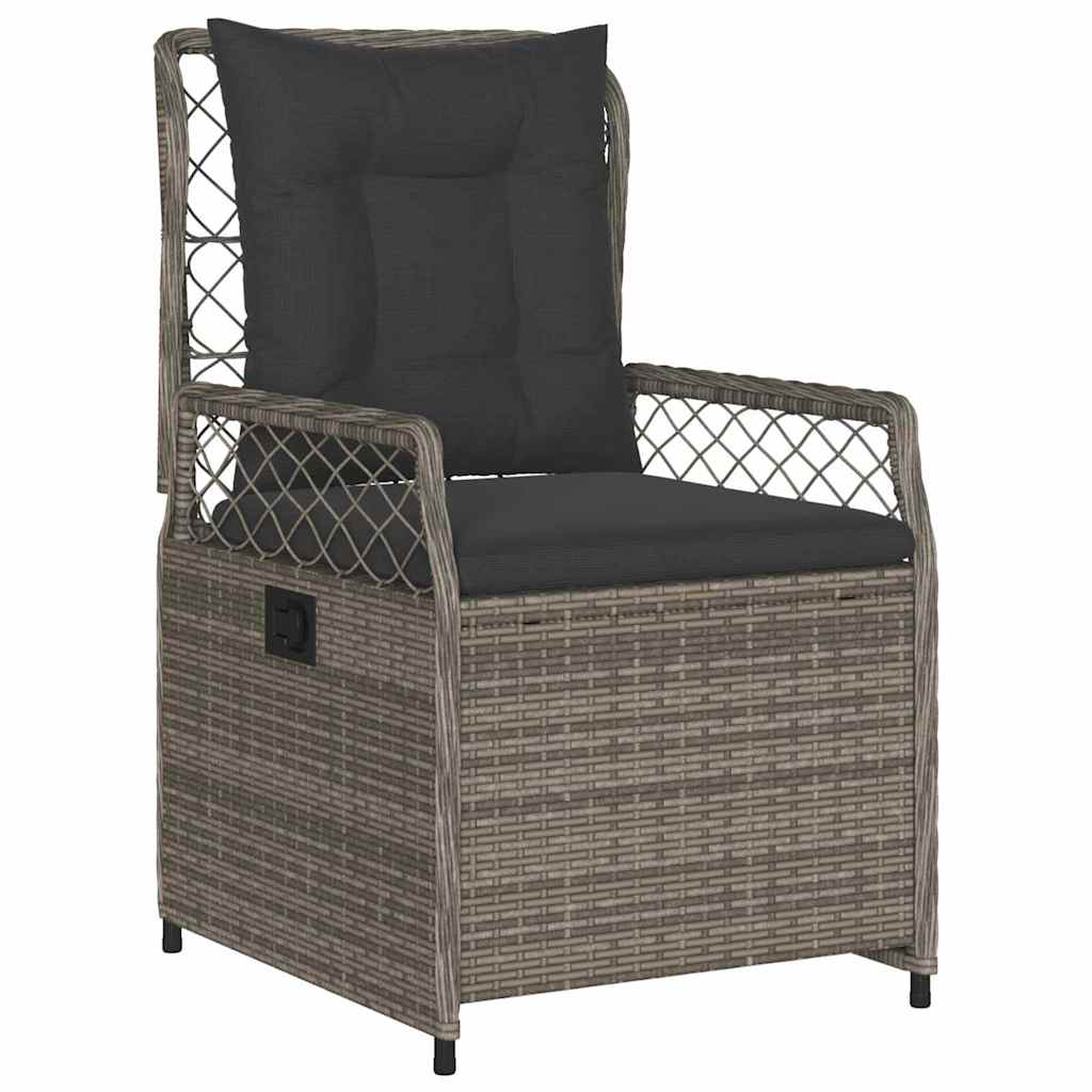 vidaXL Zestaw do jadalni w ogrodzie 7 pcs Szary polirattan