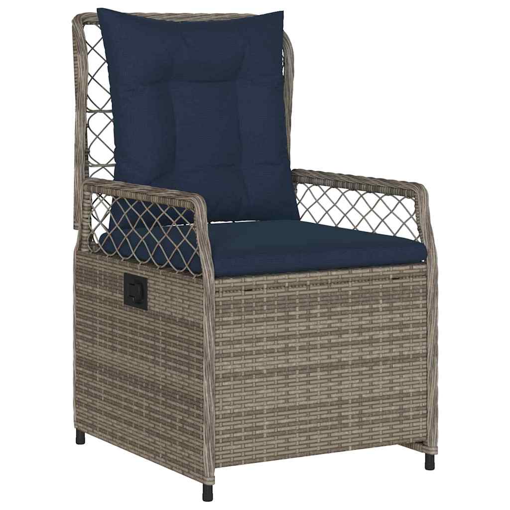 vidaXL Zestaw do jadalni w ogrodzie 7 pcs Szary polirattan