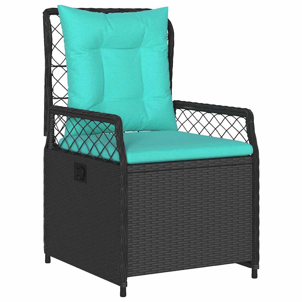 vidaXL Zestaw do jadalni w ogrodzie 5 pcs Czarny polirattan