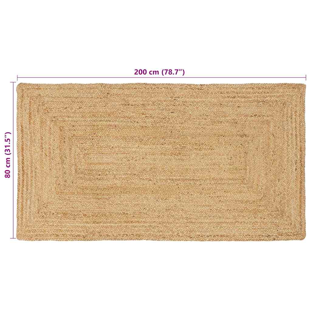 vidaXL Dywany pokojowe naturalny 80 x 200 cm Juta