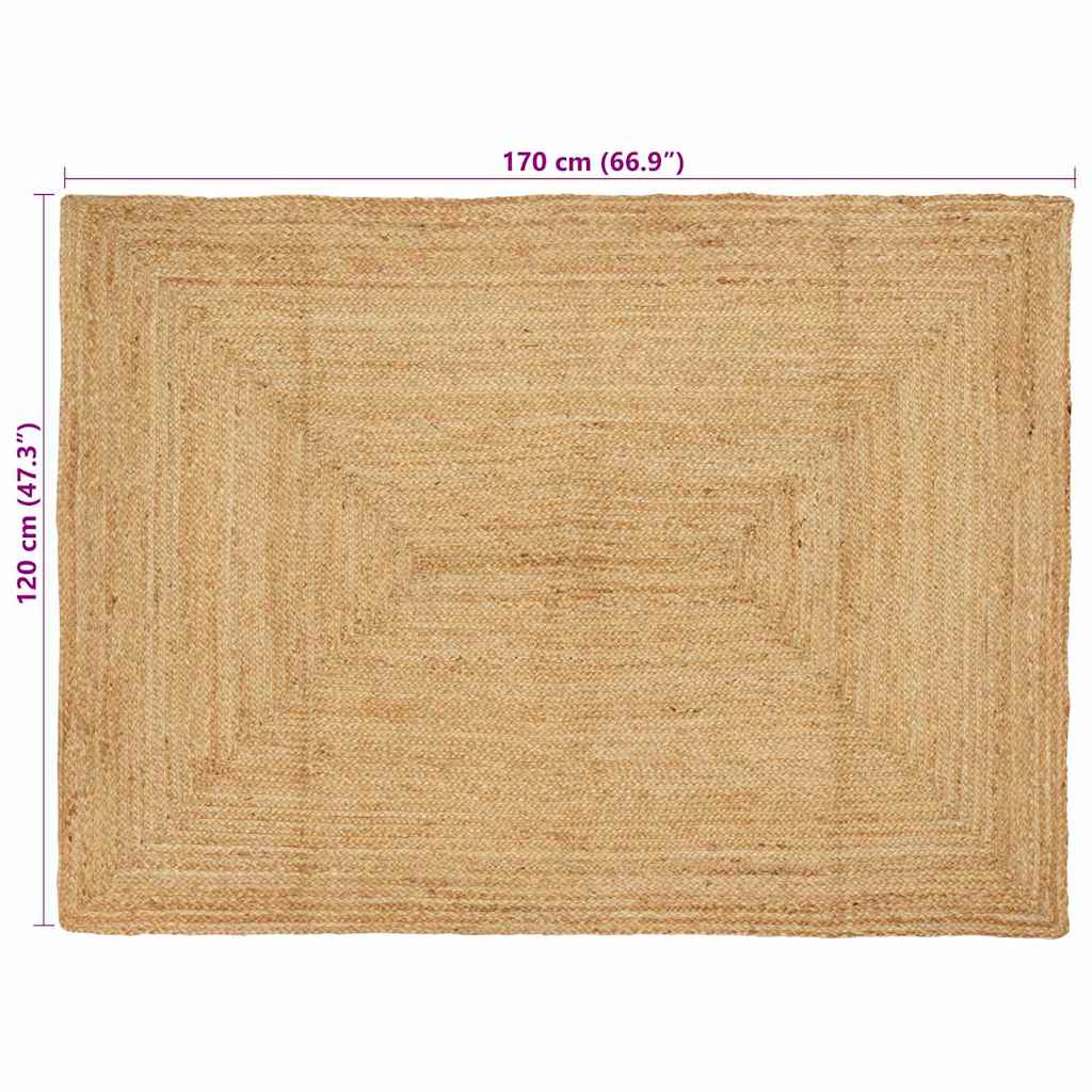 vidaXL Dywany pokojowe naturalny 120 x 170 cm Juta