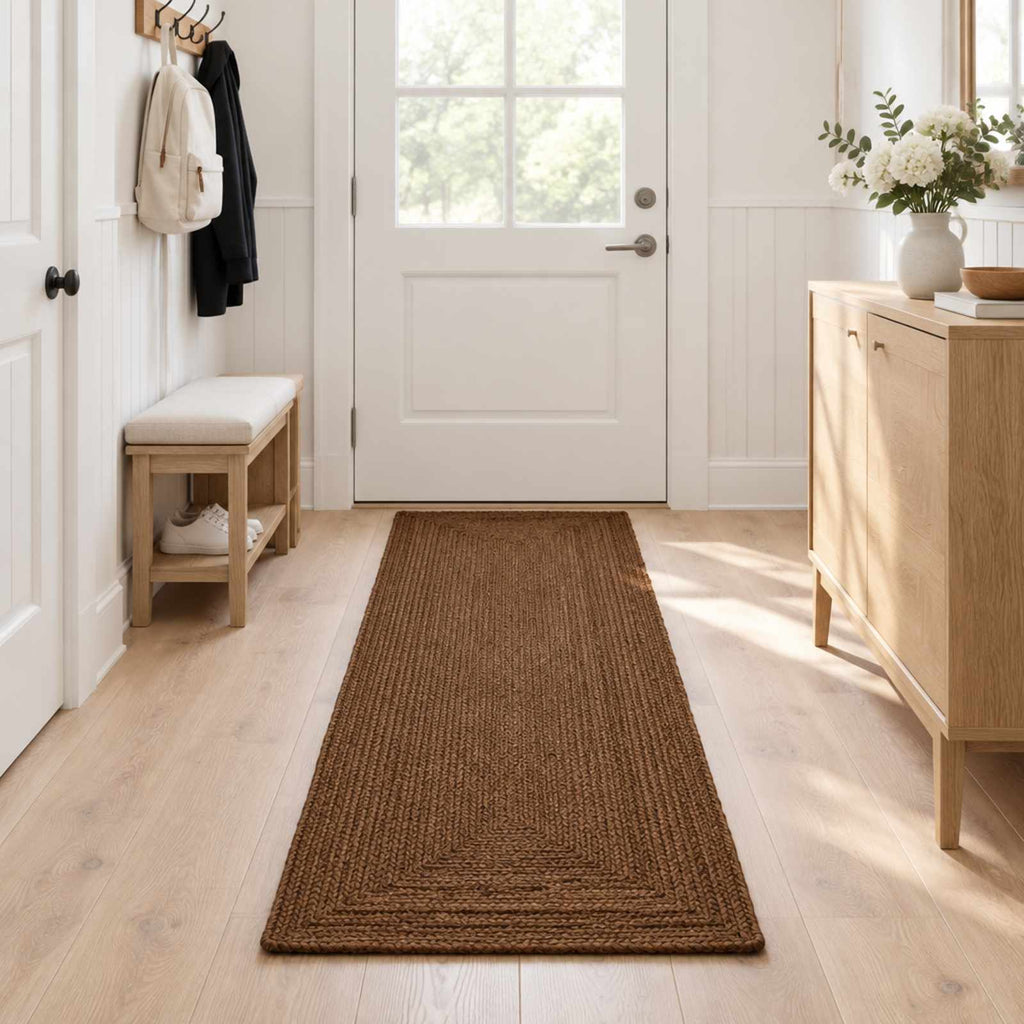 vidaXL Dywan strefowy Szary 60 x 200 cm Juta