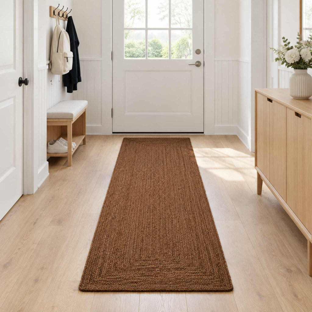 vidaXL Dywan strefowy Szary 60 x 250 cm Juta