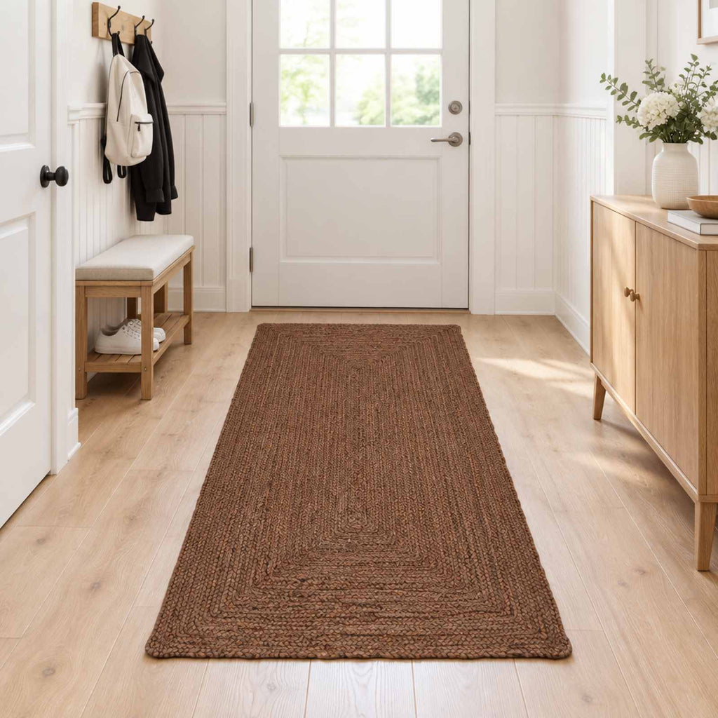 vidaXL Dywan strefowy Szary 80 x 250 cm Juta