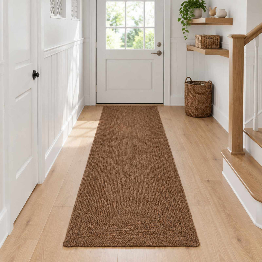 vidaXL Dywan strefowy Szary 80 x 400 cm Juta
