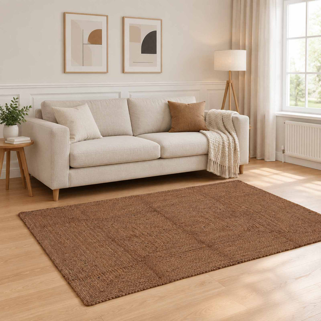 vidaXL Dywan strefowy Szary 120 x 170 cm Juta