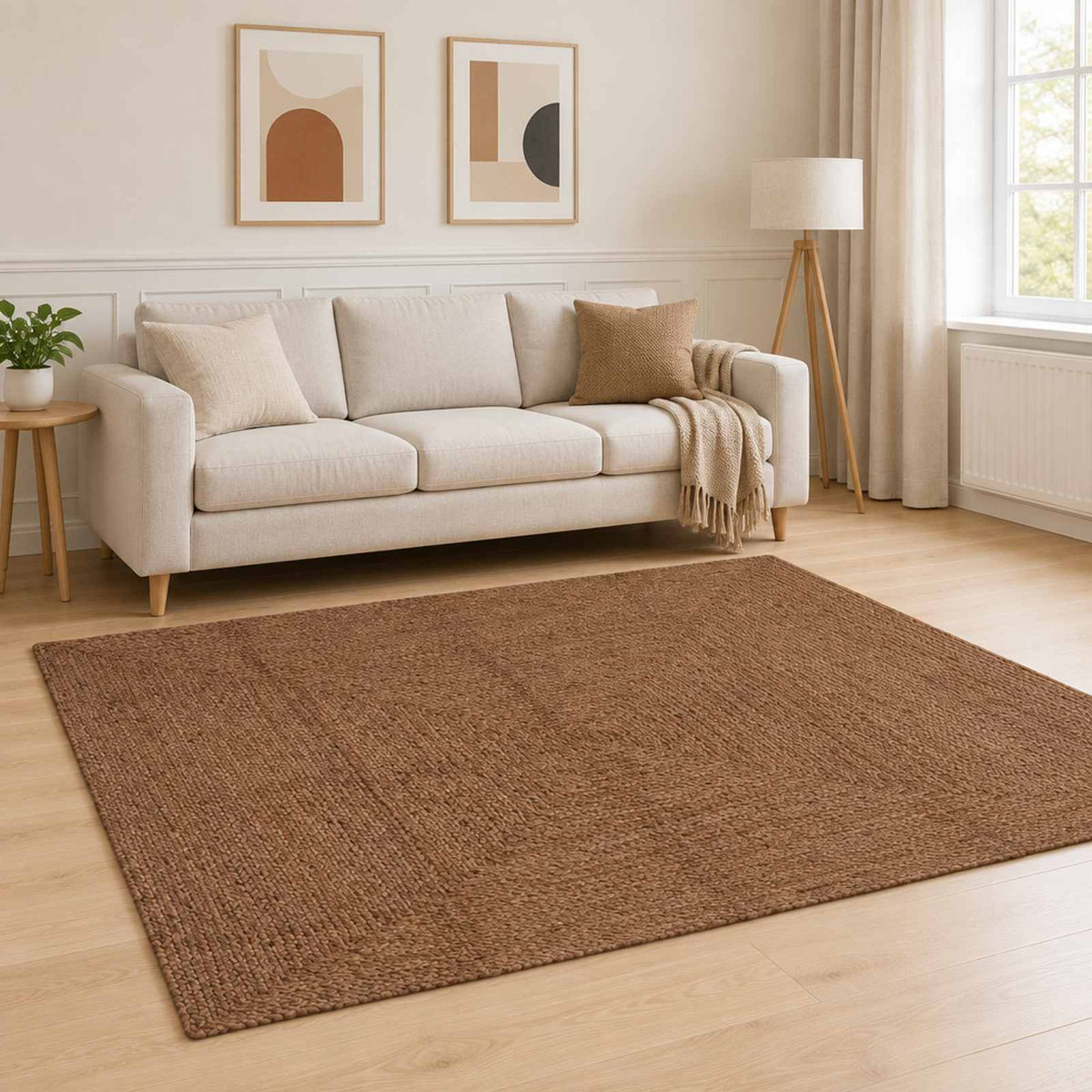 vidaXL Dywan strefowy Szary 160 x 230 cm Juta
