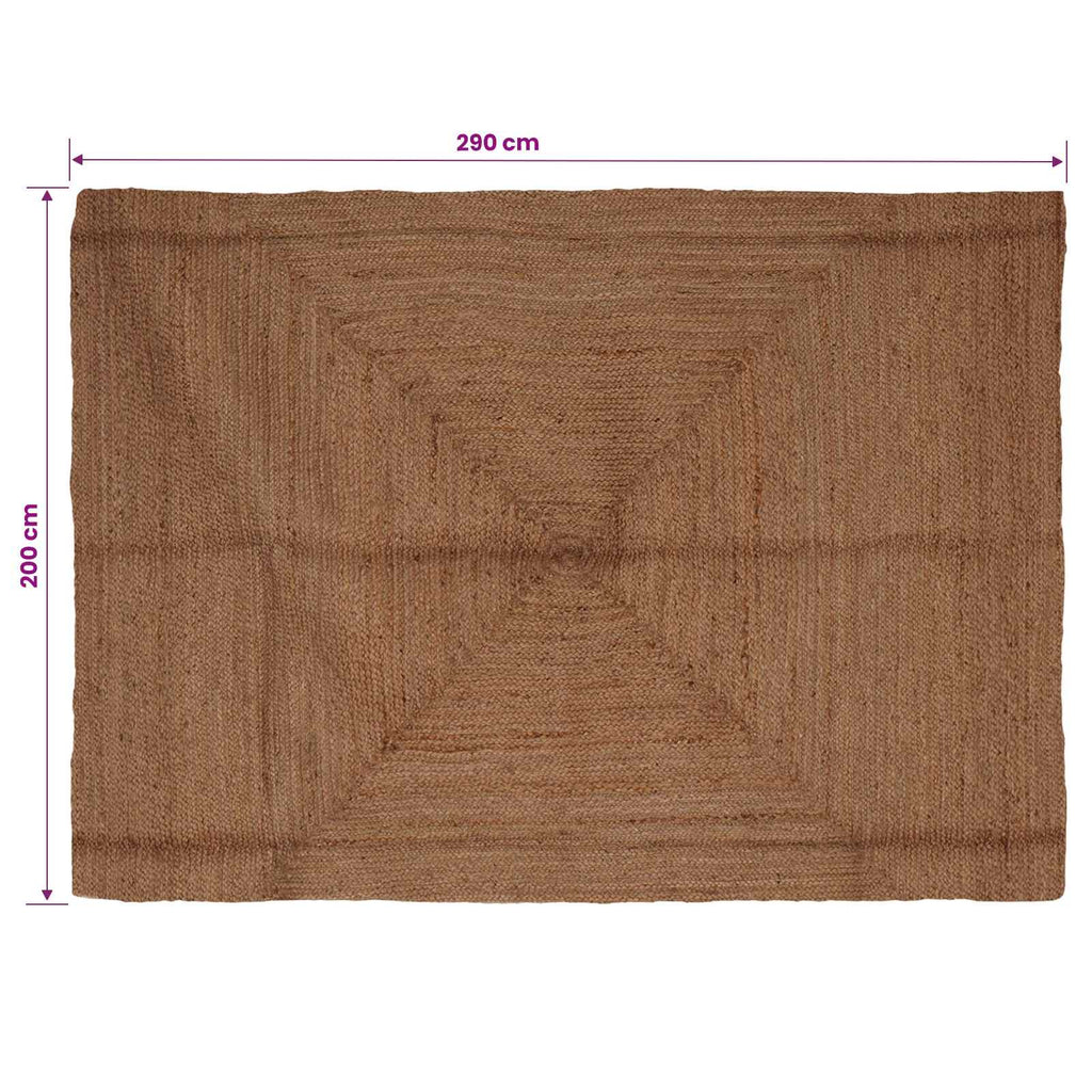 vidaXL Dywan strefowy Szary 200 x 290 cm Juta