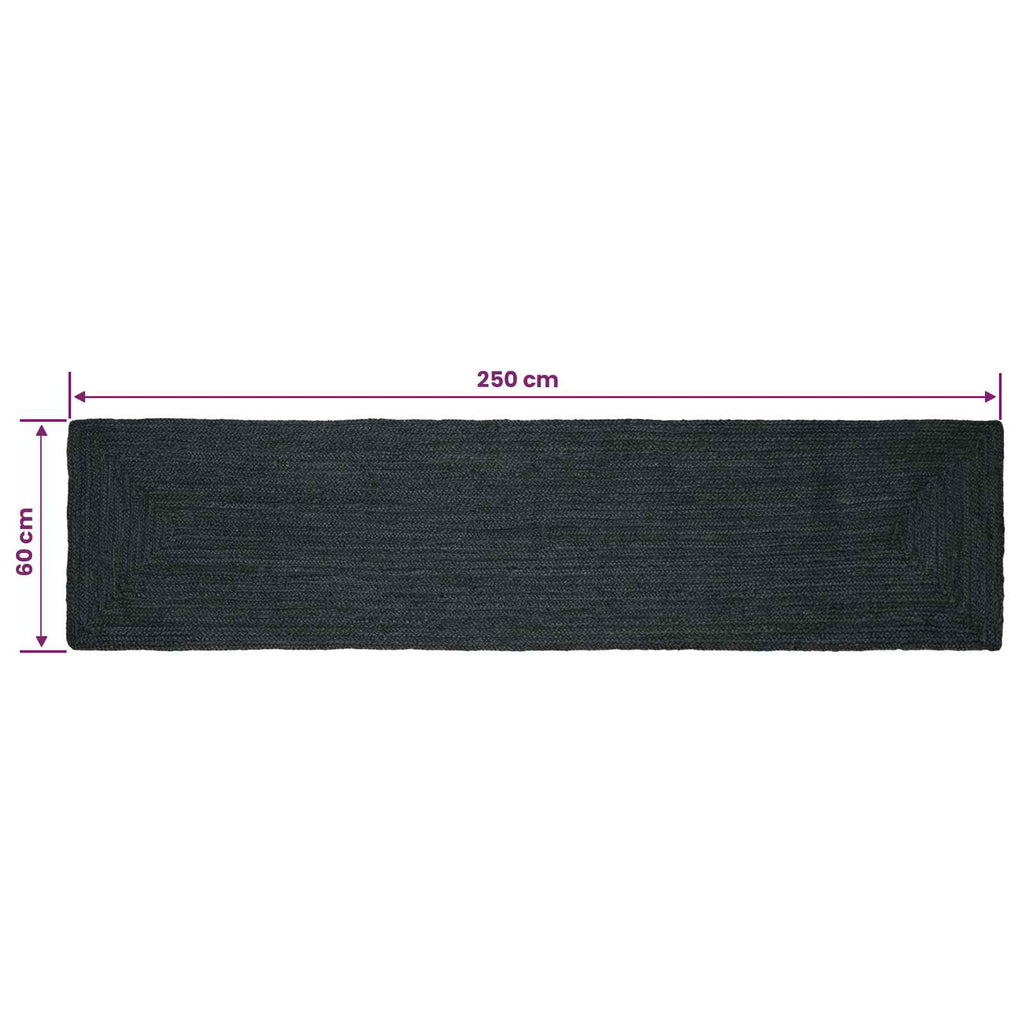 vidaXL Dywany pokojowe Prostokątny ciemnoszary 60 x 250 cm Juta