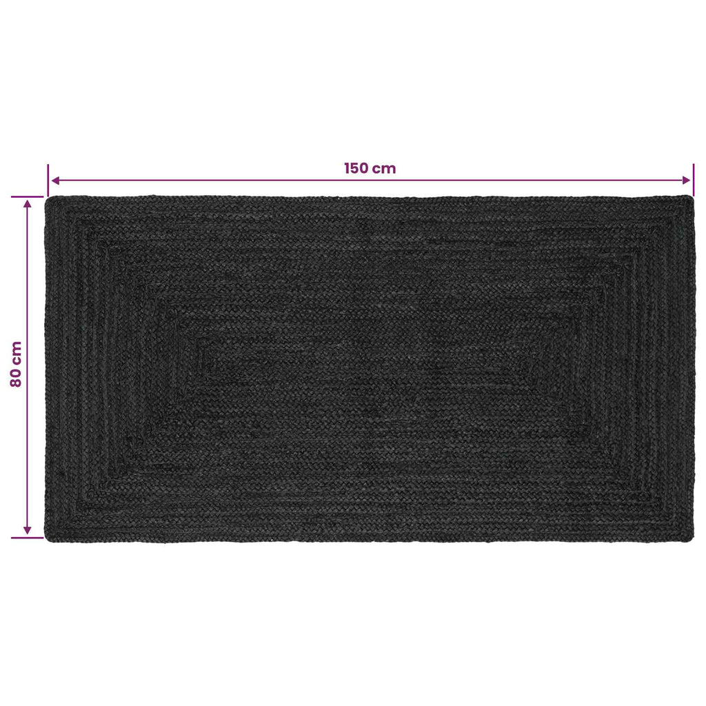 vidaXL Dywany pokojowe Prostokątny ciemnoszary 80 x 150 cm Juta