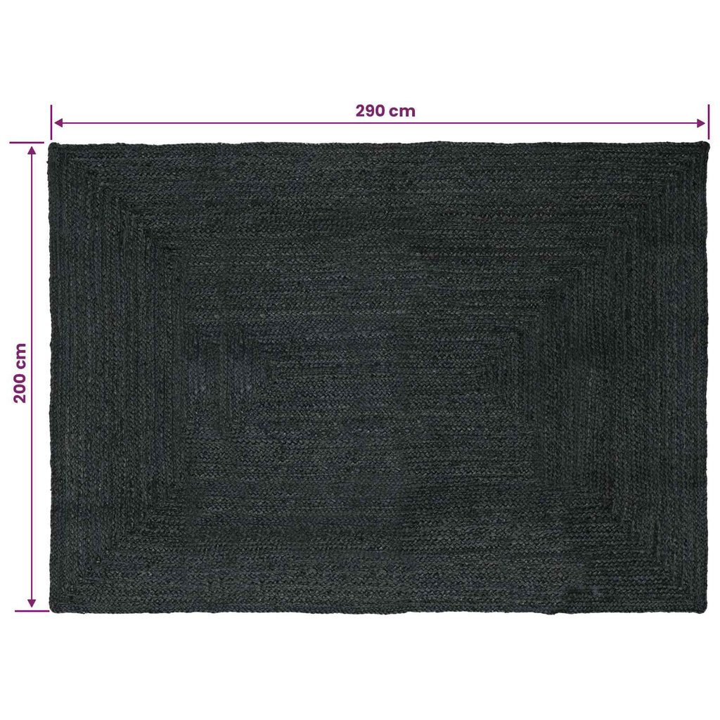 vidaXL Dywany pokojowe Prostokątny ciemnoszary 200 x 290 cm Juta