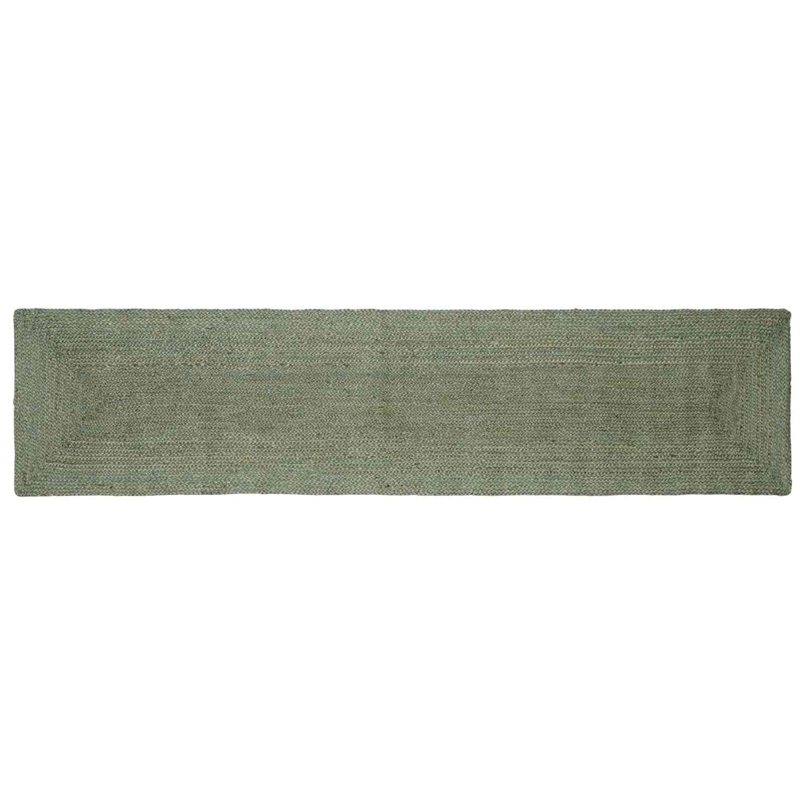 vidaXL Dywany pokojowe Prostokątny Oliwkowy zielony 60 x 200 cm Juta