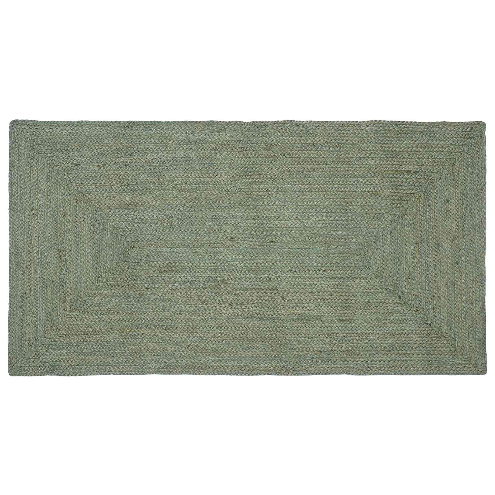 vidaXL Dywany pokojowe Prostokątny Oliwkowy zielony 80 x 150 cm Juta