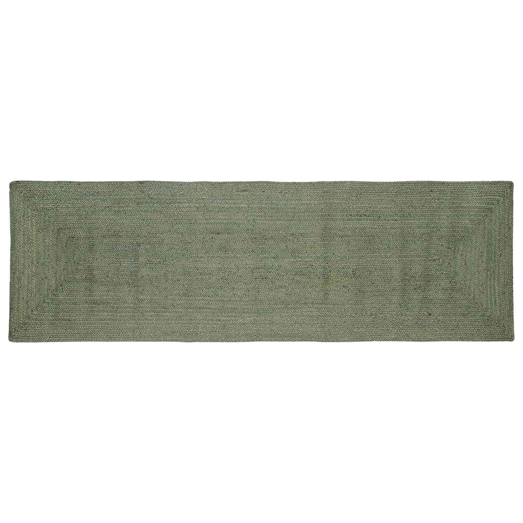 vidaXL Dywany pokojowe Prostokątny Oliwkowy zielony 80 x 200 cm Juta