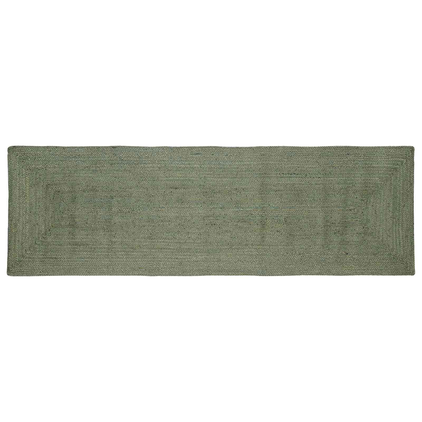 vidaXL Dywany pokojowe Prostokątny Oliwkowy zielony 80 x 200 cm Juta