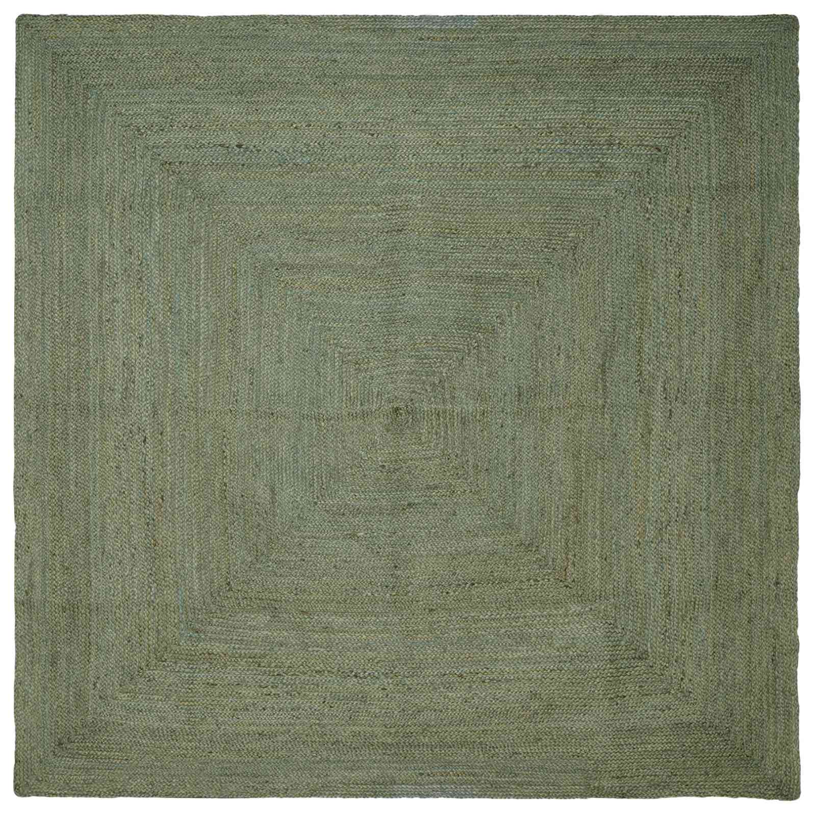 vidaXL Dywany pokojowe Kwadrat Oliwkowy zielony 200 x 200 cm Juta