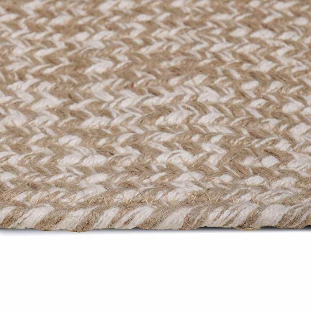 vidaXL Dywany pokojowe Naturalne i białe 60 x 110 cm Juta