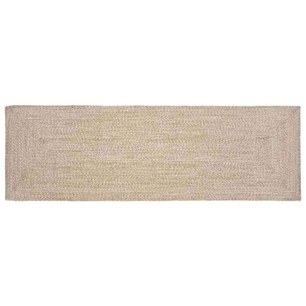 vidaXL Dywany pokojowe Naturalne i białe 80 x 250 cm Juta