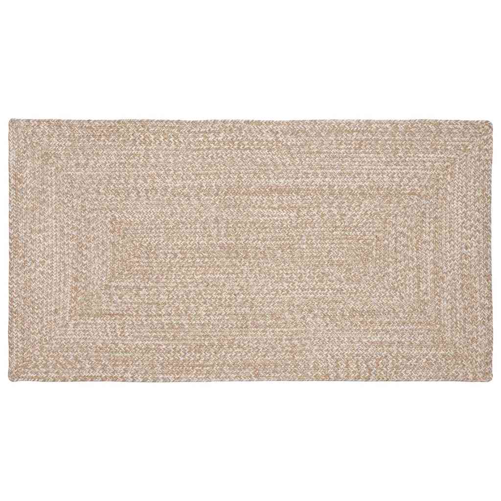 vidaXL Dywany pokojowe Naturalne i białe 100 x 200 cm Juta
