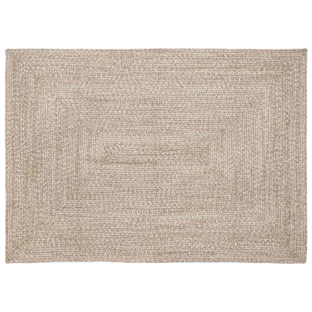 vidaXL Dywany pokojowe Naturalne i białe 120 x 170 cm Juta