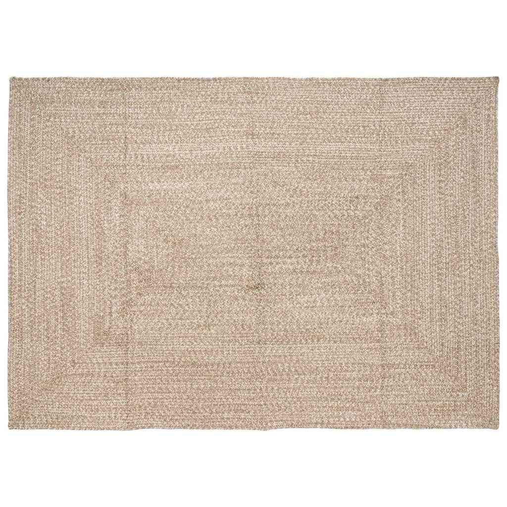 vidaXL Dywany pokojowe Naturalne i białe 240 x 340 cm Juta